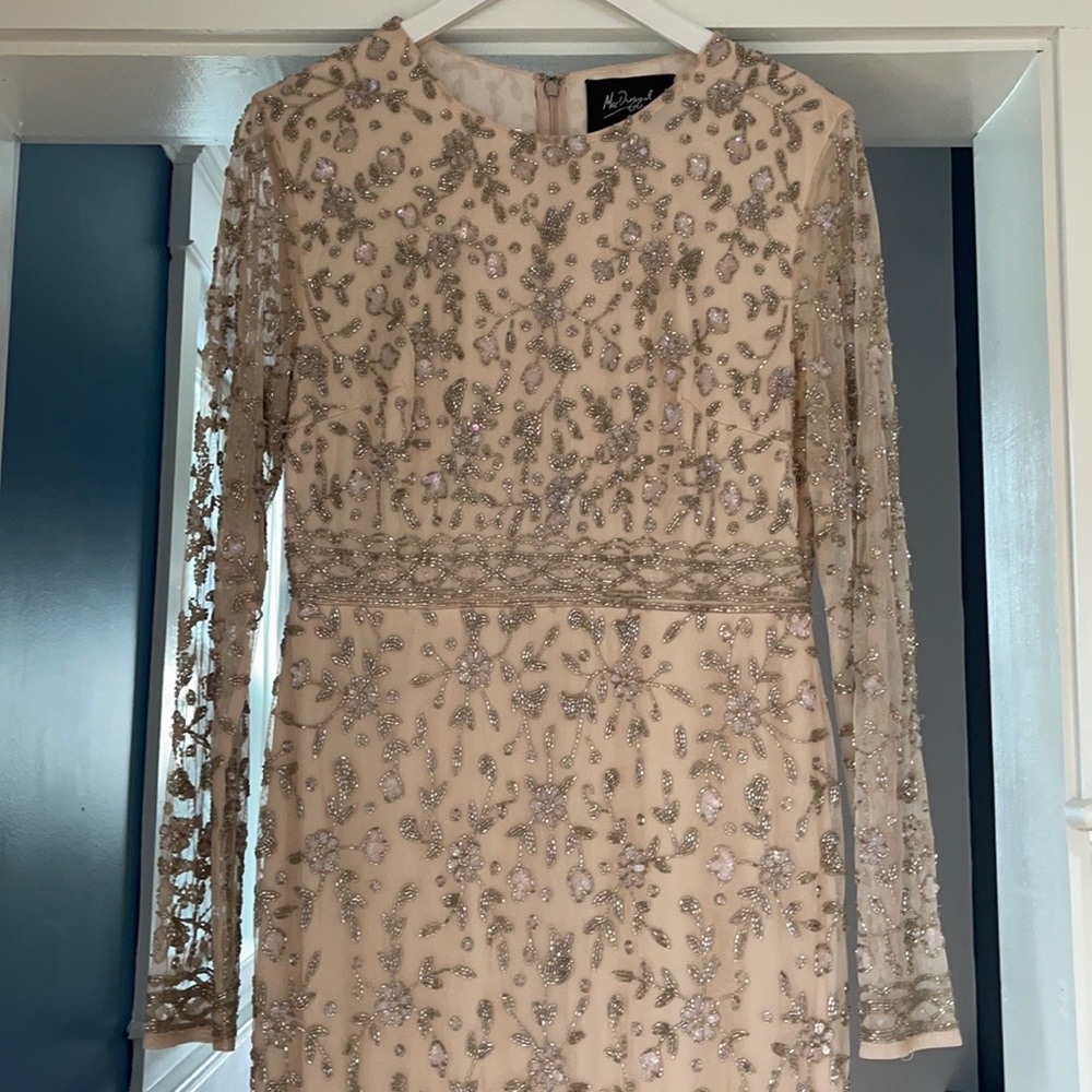 MacDuggal Fully Beaded Gown Dress
